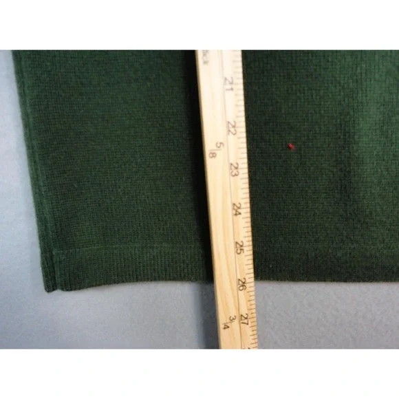 Abercrombie and Fitch Sweater Mens XL Green White Half Zip Pullover A/F 92 Logo - Picture 3 of 9